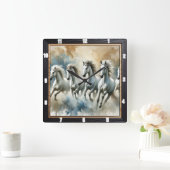 Witte paarden modern vierkante klok (Huis)