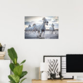 Witte Paarden Poster (Thuiskantoor)