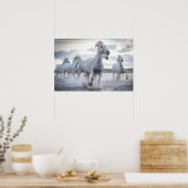 Witte Paarden Poster (Keuken)
