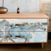 Witte Paarden Racing Decoupage Tissuepapier