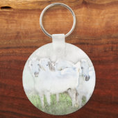 Witte paarden sleutelhanger (Voorkant)
