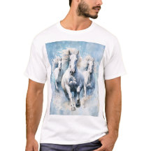 Witte Paarden Sneeuwgebonden Symfonie: Galloping W