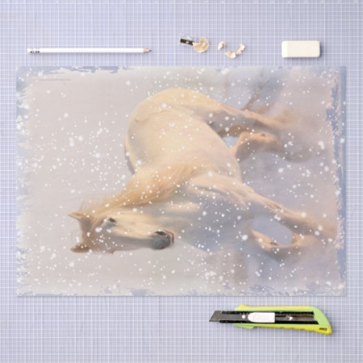 Witte paarden sneeuwwitje tissuepapier (Craft)