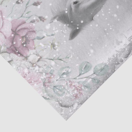 Witte paarden sneeuwwitje tissuepapier (Detail)