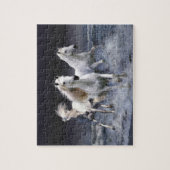 Witte paarden spel puzzel (Verticaal)