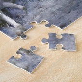 Witte paarden spel puzzel legpuzzel (Zijkant)