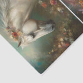 Witte paarden tissuepapier (Detail)