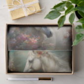 Witte paarden tissuepapier (Geschenk)