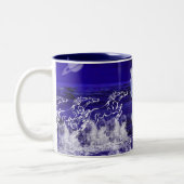 Witte paarden tweekleurige koffiemok (Links)