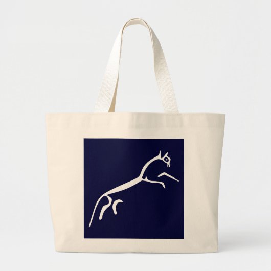Witte paarden (Uffington Castle) Grote Tote Bag (Voorkant)