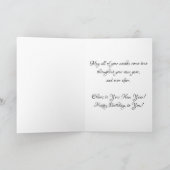 Witte Paardenbloem Fontein Verjaardag Kaart (Binnen)