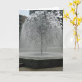 Witte Paardenbloem Fontein Verjaardag Kaart (Gele Bloem)