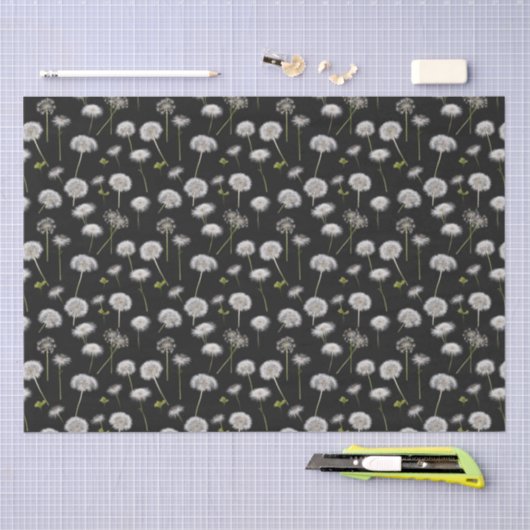 Witte paardenbloem pluis tissuepapier (Craft)