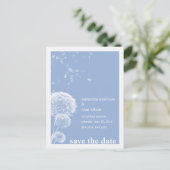 Witte paardenbloemen - Sla de datumkaarten op Aankondigingskaart (Staand voorkant)