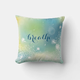 Witte Paardenbloemen Turquoise Blauw Elegant Custo Kussen