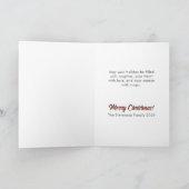  witte paardenkerst feestdagen kaart (Binnen)