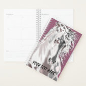 Witte Paardenplanner met Aangepaste Tekst Planner (Display)