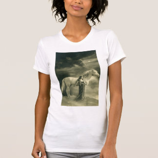 witte paardenvrouw t-shirt