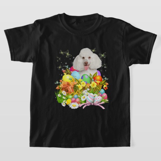 Witte paardevlek met paasemeieren t-shirt (Laagn)