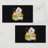 Witte paardevlek met paasemeieren visitekaartje (Voorkant / Achterkant)