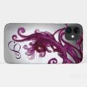 WITTE PAARSE BERRIA EN MONOGRAM VAN ZWEEKDIEREN Case-Mate iPhone CASE (Achterkant (horizontaal))