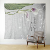 Witte Paarse Calla Lelie Foto Achtergrond Wandtapi Wandkleed (In Situ (horizontaal))