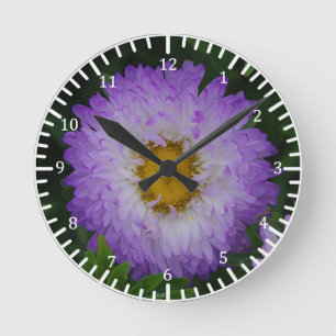 Witte Paarse de bloemklok van Matsumoto Ronde Klok