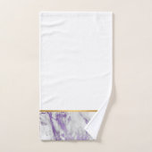 WITTE PAARSE HAZE MARBLE BATHROOM TOWEL SET BAD HANDDOEK (Handdoek)
