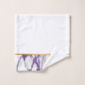 WITTE PAARSE HAZE MARBLE BATHROOM TOWEL SET BAD HANDDOEK (Wasdoekje)