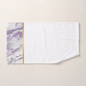 WITTE PAARSE HAZE MARBLE BATHROOM TOWEL SET BAD HANDDOEK (Handdoek)