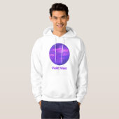 Witte paarse hoodie (Voorkant volledig)