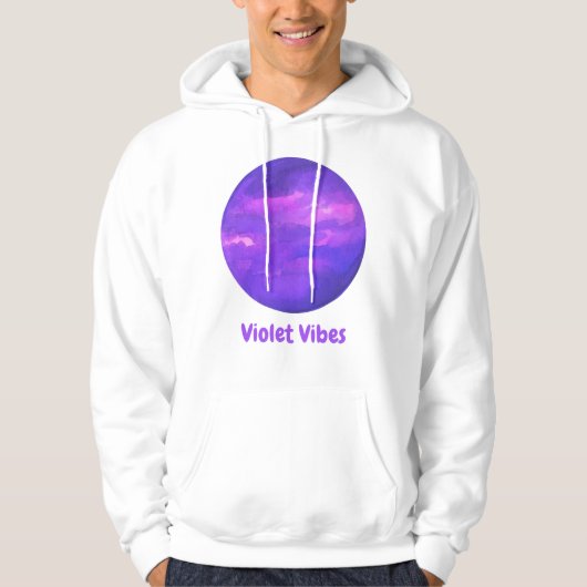 Witte paarse hoodie (Voorkant)