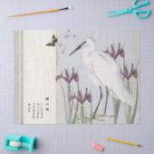 witte Paarse iris Butterfly Japans Tissuepapier (Craft)