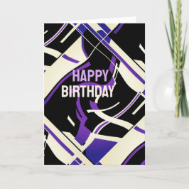 Witte Paarse Lila zwarte zonsopgang Abstracte gebo Kaart