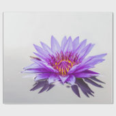 Witte Paarse Lotus Bloem Zen Cadeaupapier (Vlak)