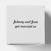 Witte & Paarse Orchideeën op gepersonaliseerde Fav Bedankdoosjes (Bovenkant)