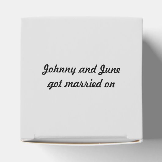 Witte & Paarse Orchideeën op gepersonaliseerde Fav Bedankdoosjes (Bovenkant)