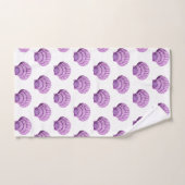 WITTE PAARSE SHELL BATHROOM TOWEL SET BAD HANDDOEK (Handdoek)