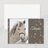 Witte paarse sneeuwvlokken Winterdieren Bedankt (Voorkant / Achterkant)