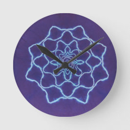 Witte Paarse sterrenstropdas Dye Ronde Klok