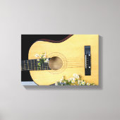 witte paasbloemen en gitaar canvas afdruk (Voorkant)