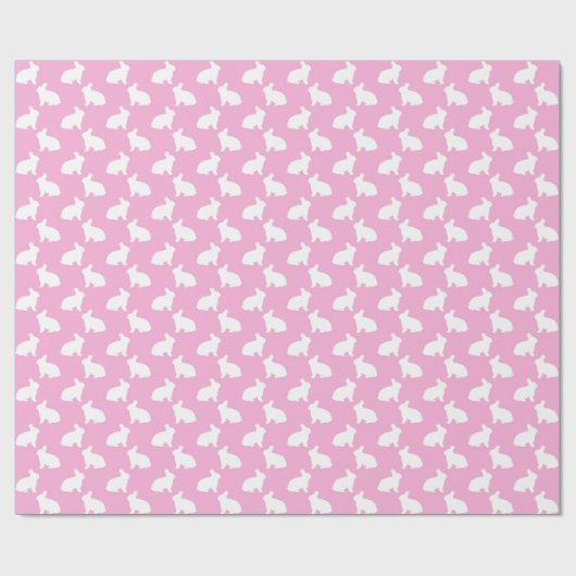 Witte paasbundels op roze cadeaupapier (Vlak)