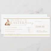 Witte Paascheque Cadeaubon Kaart (Voorkant / Achterkant)