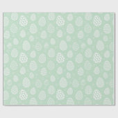 Witte paaseieren op een groene achtergrond cadeaupapier (Vlak)