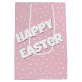 Witte paashaas in madeliefjes medium cadeauzakje (Achterkant)