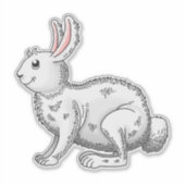 Witte Paashaas Sticker (Voorkant)