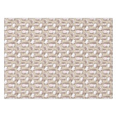 Witte paaskonijnen op bruin en bruin tafelkleed (Voorkant (Horizontaal))