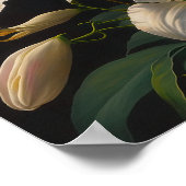Witte Paaslelie Bloemen Art Print Poster (Hoek)