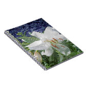 Witte paaslelie in de tuin notitieboek (Rechterzijde)