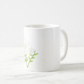witte paaslelie koffiemok (Voorkant rechts)